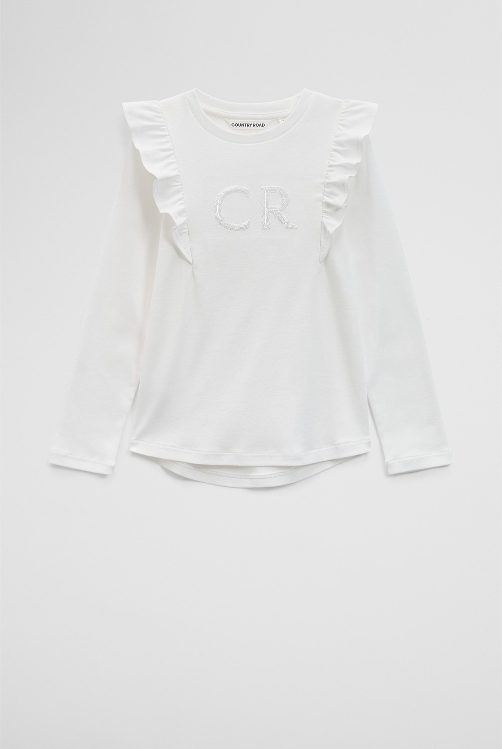 Long Sleeve Logo Frill T-Shirt