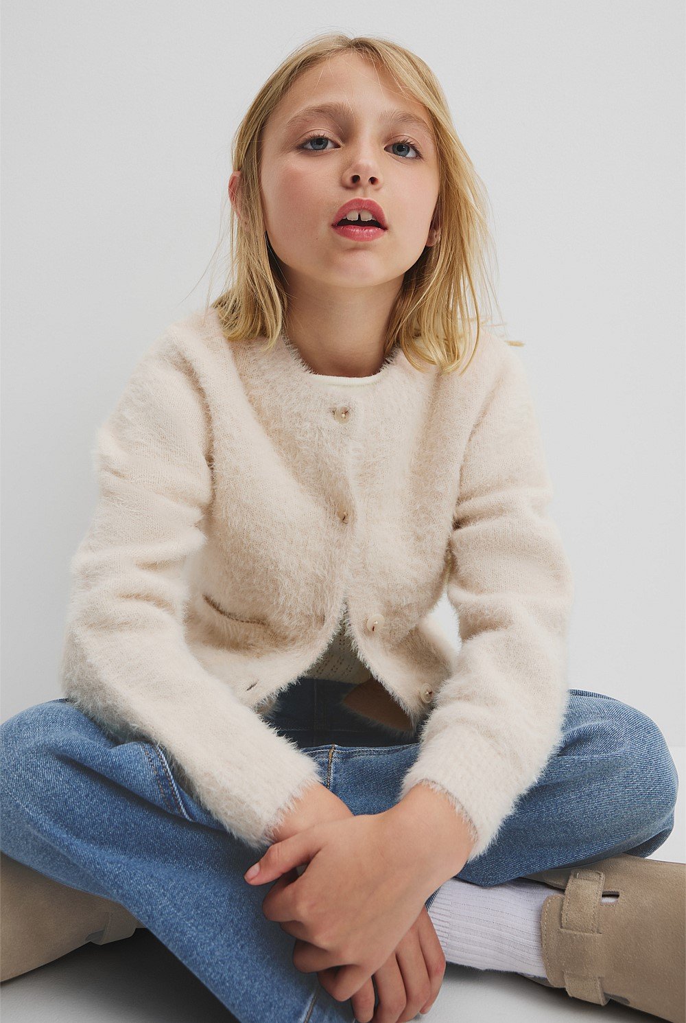 Fluffy Knit Cardigan