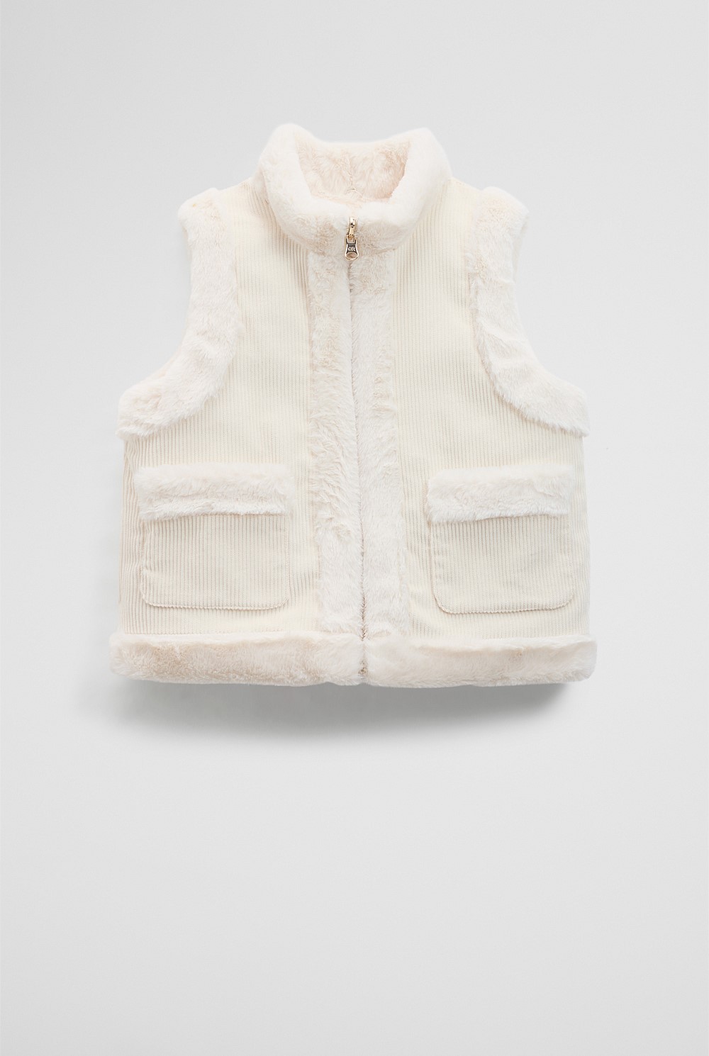 Reverse Faux Fur Vest