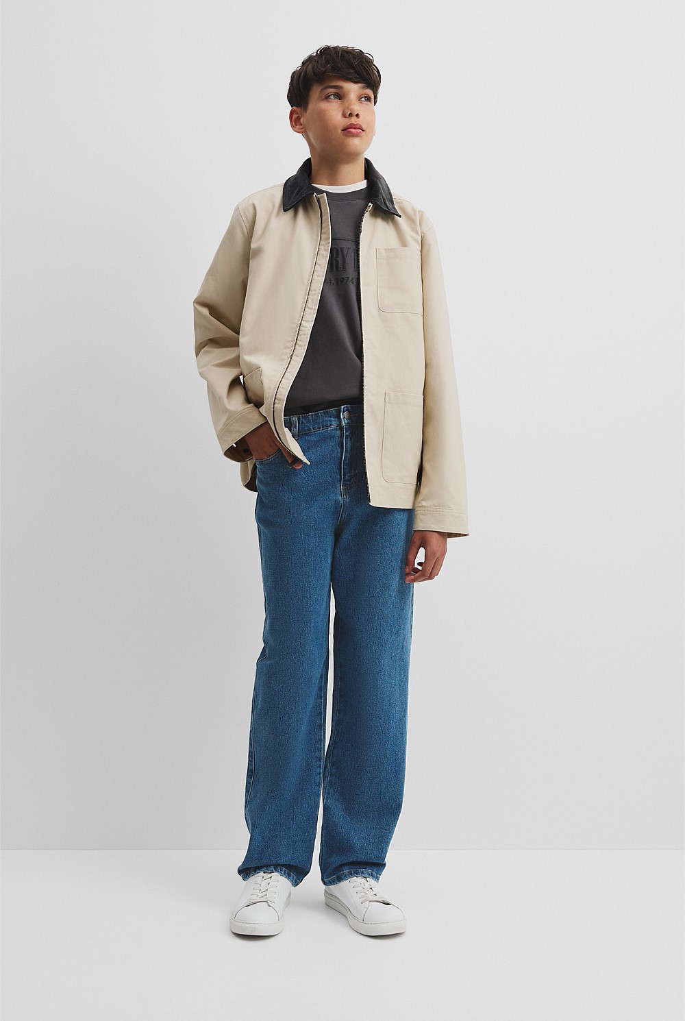 Teen Zip Through Barn Jacket