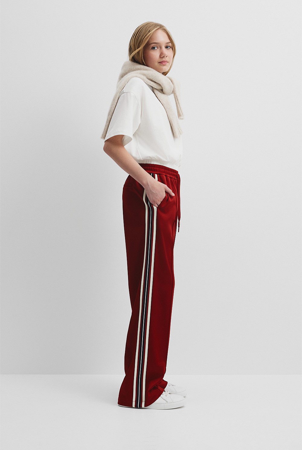 Teen Wide Leg Track Pant