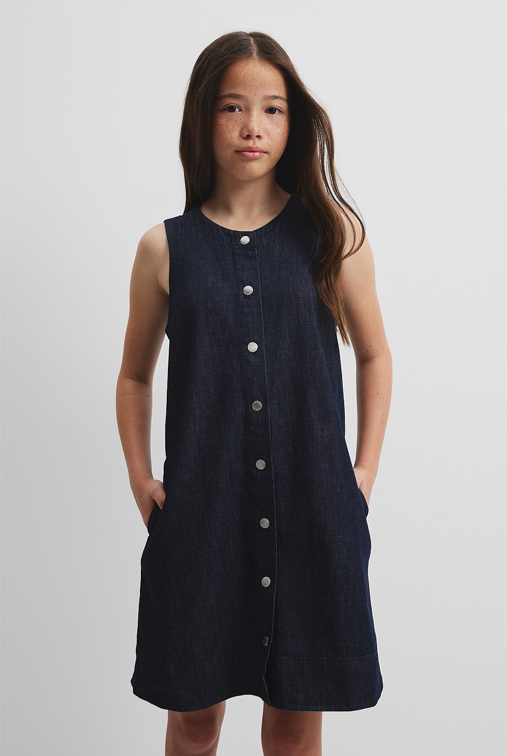 Teen Denim Shift Dress