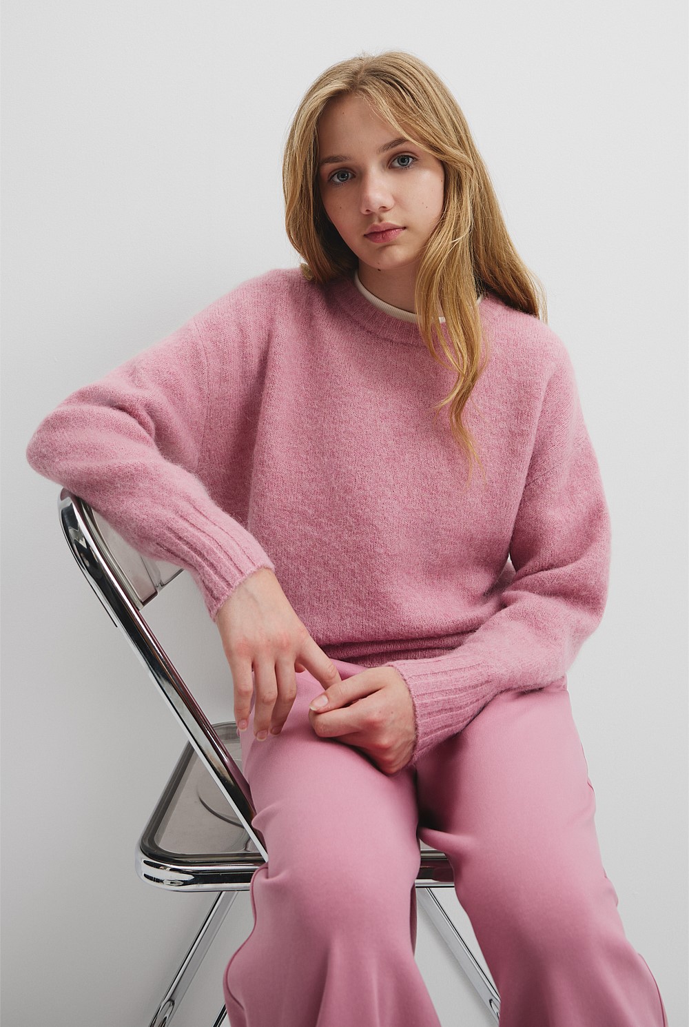 Teen Fluffy Knit Pullover