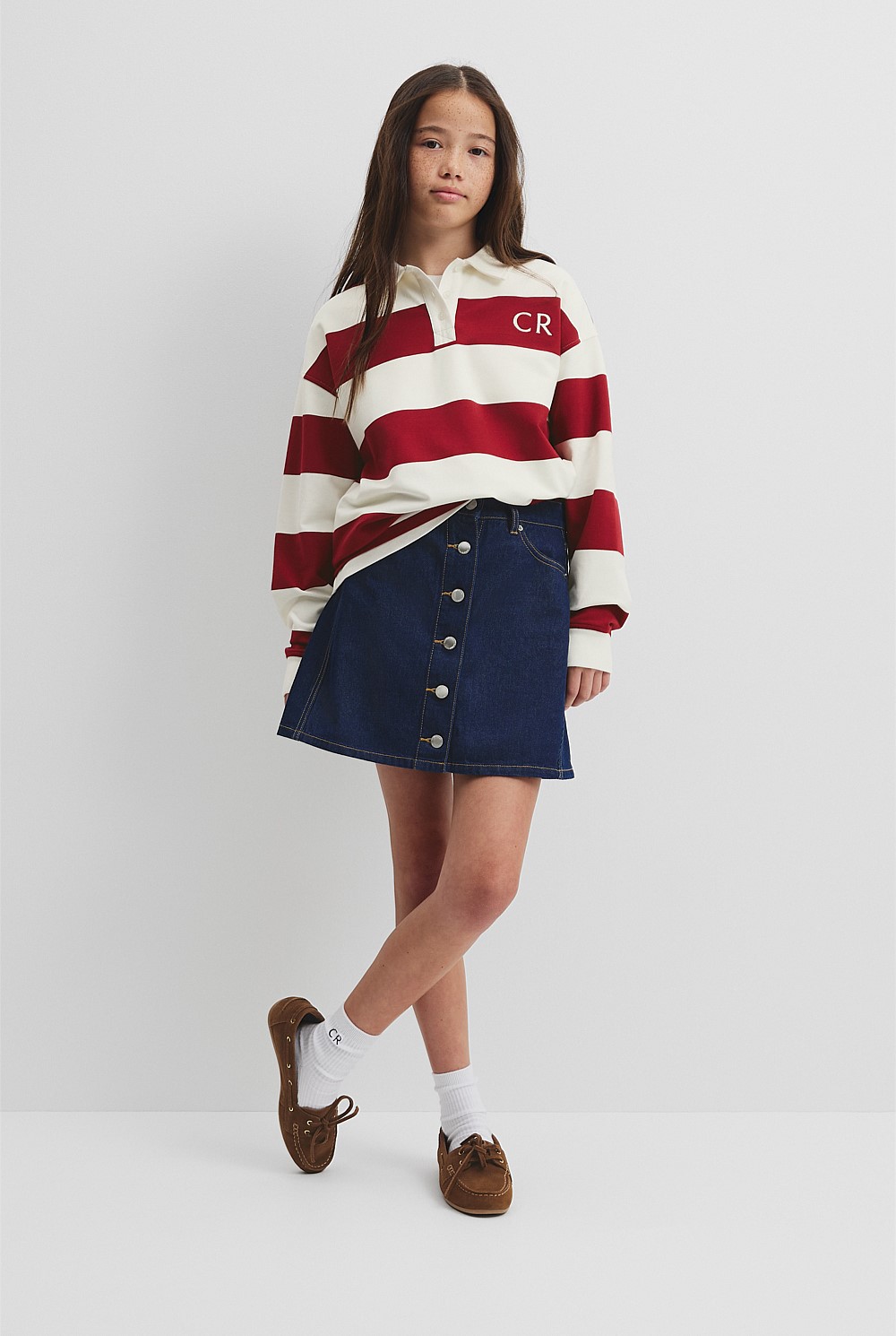 Teen Block Stripe Rugby