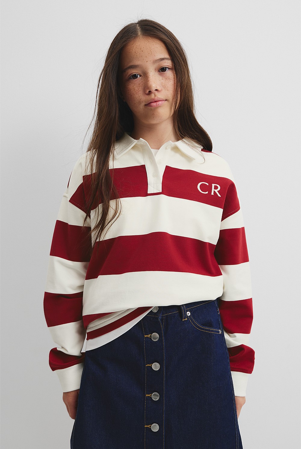 Teen Block Stripe Rugby