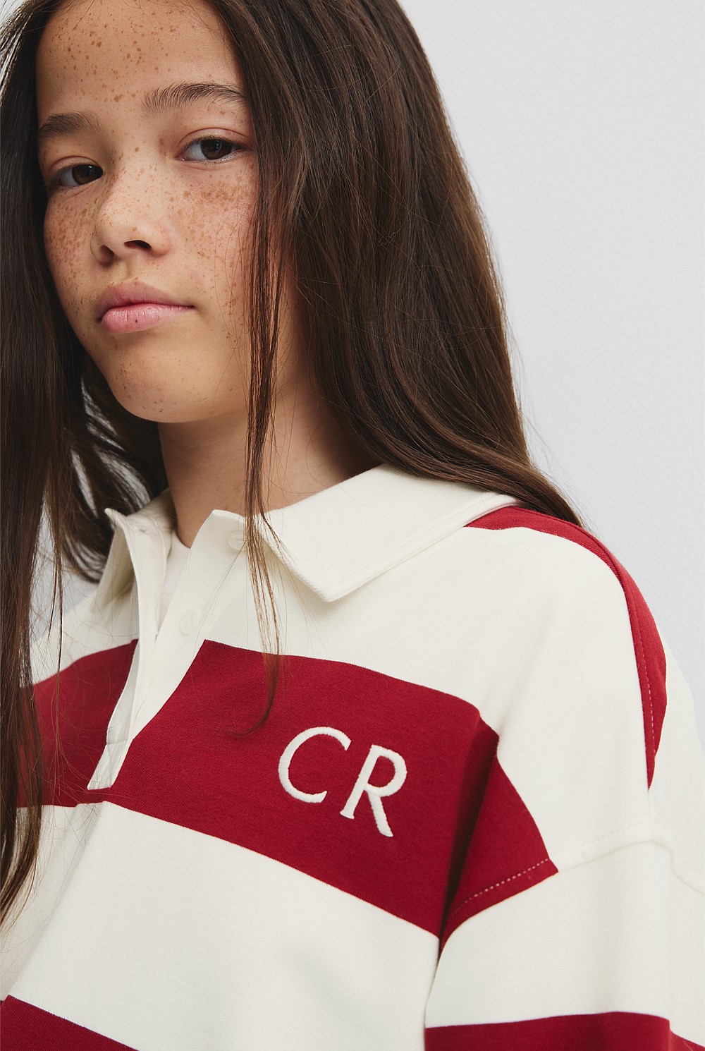 Teen Block Stripe Rugby