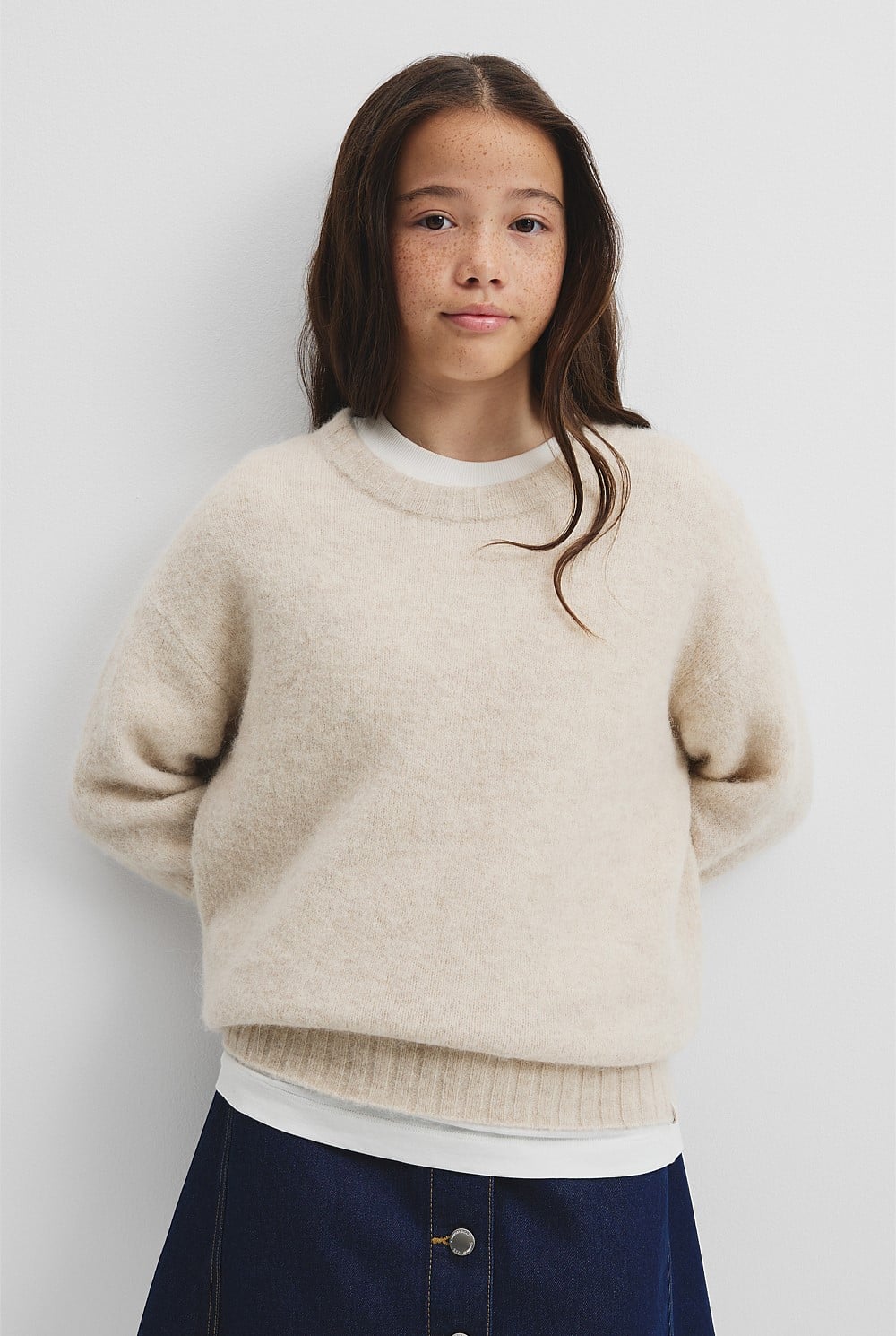 Teen Fluffy Knit Pullover