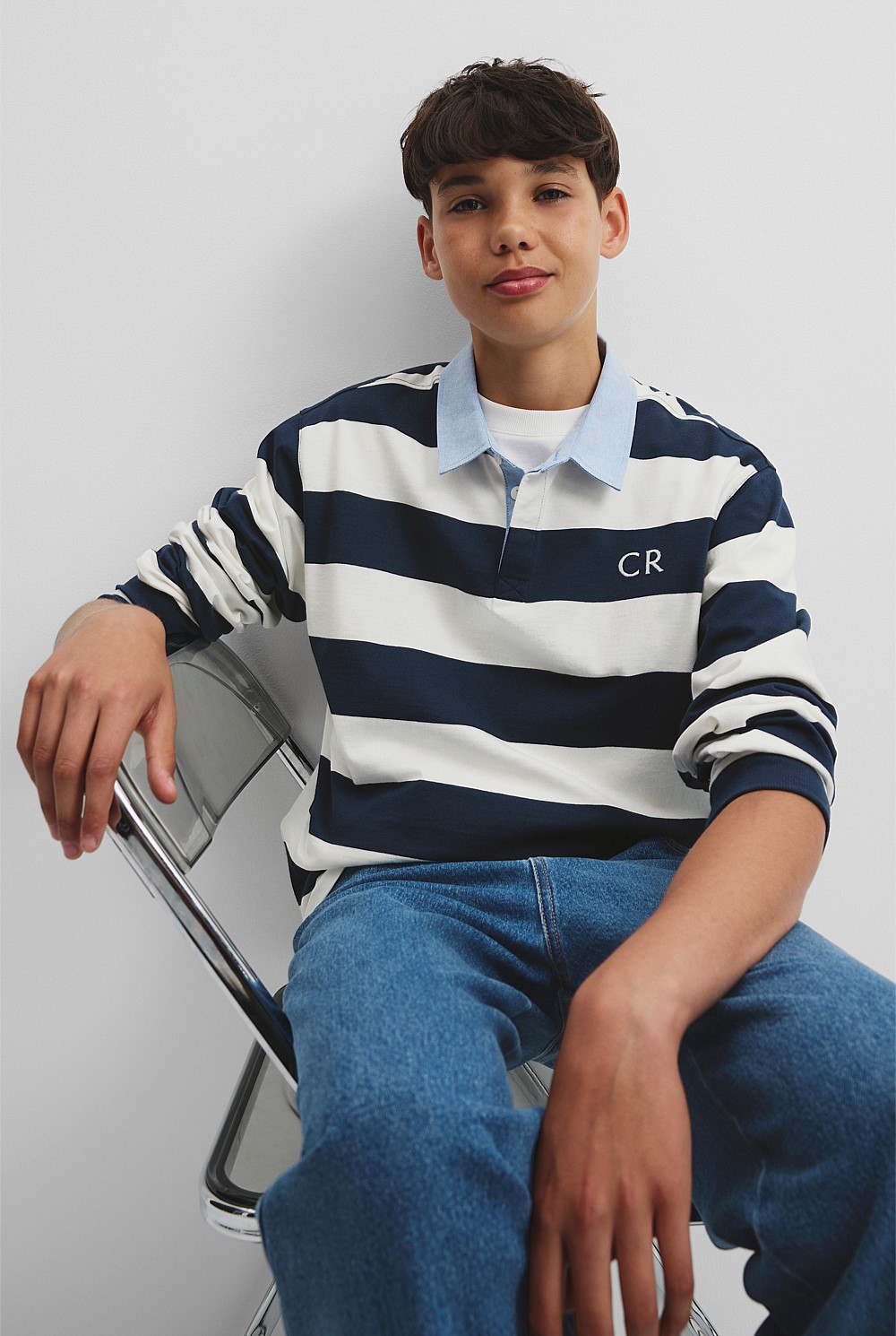 Teen Long Sleeve Rugby T-Shirt