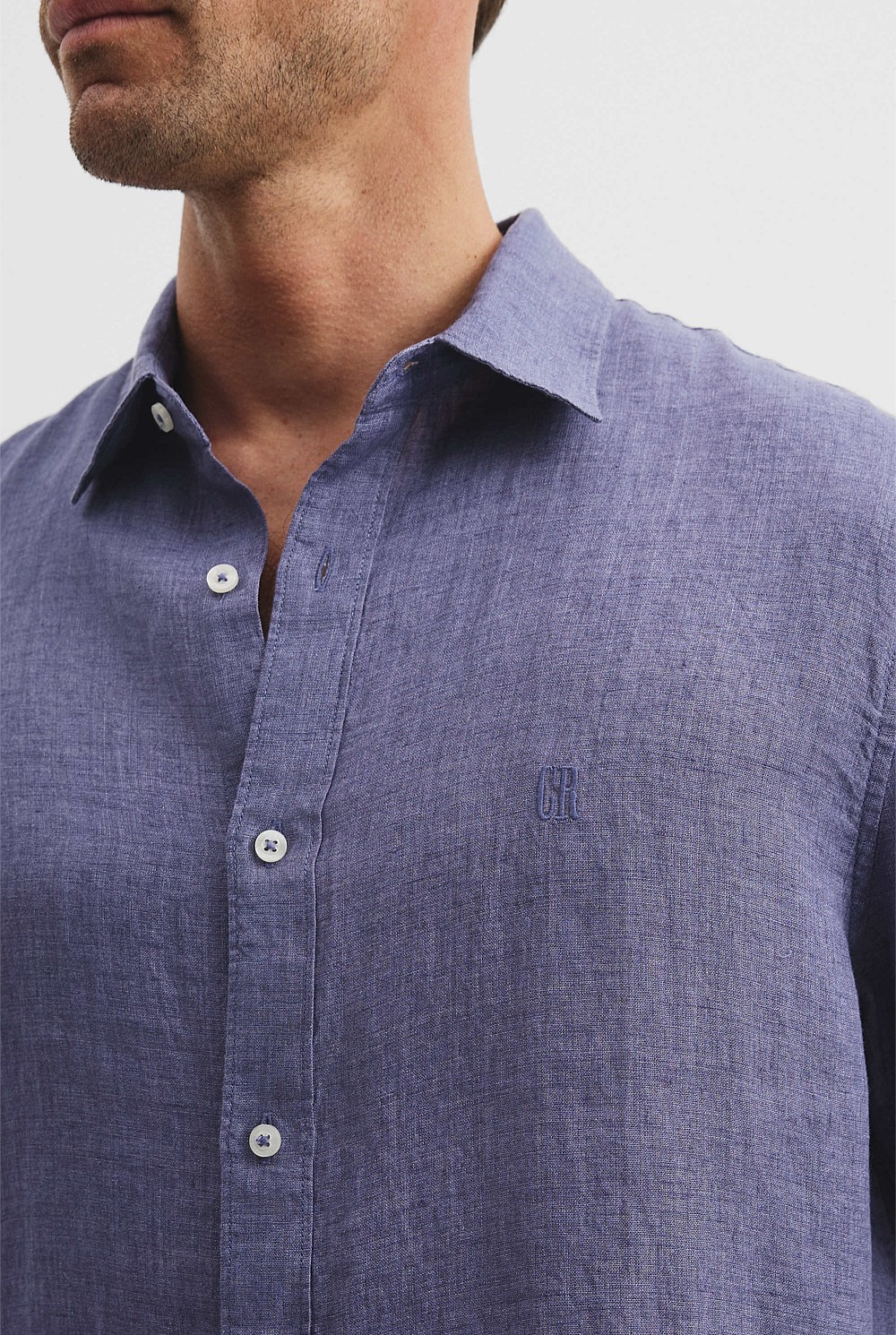 Regular Fit Organically Grown Delave Linen Short Sleeve Shirt