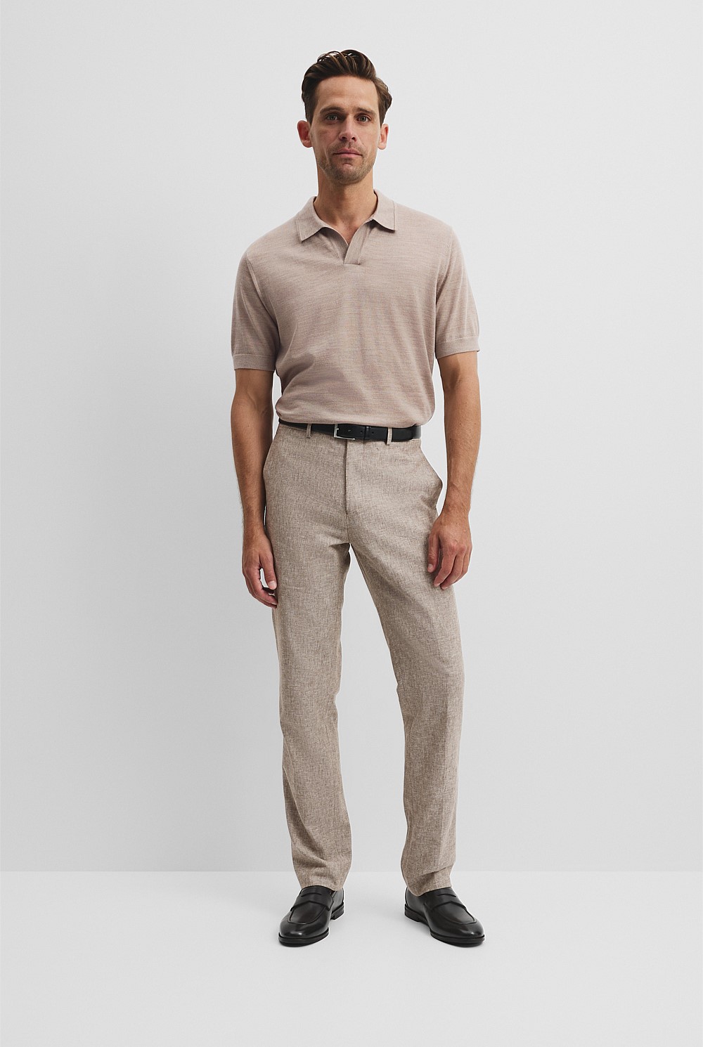 Short Sleeve Australian Merino Trophy Knit Polo