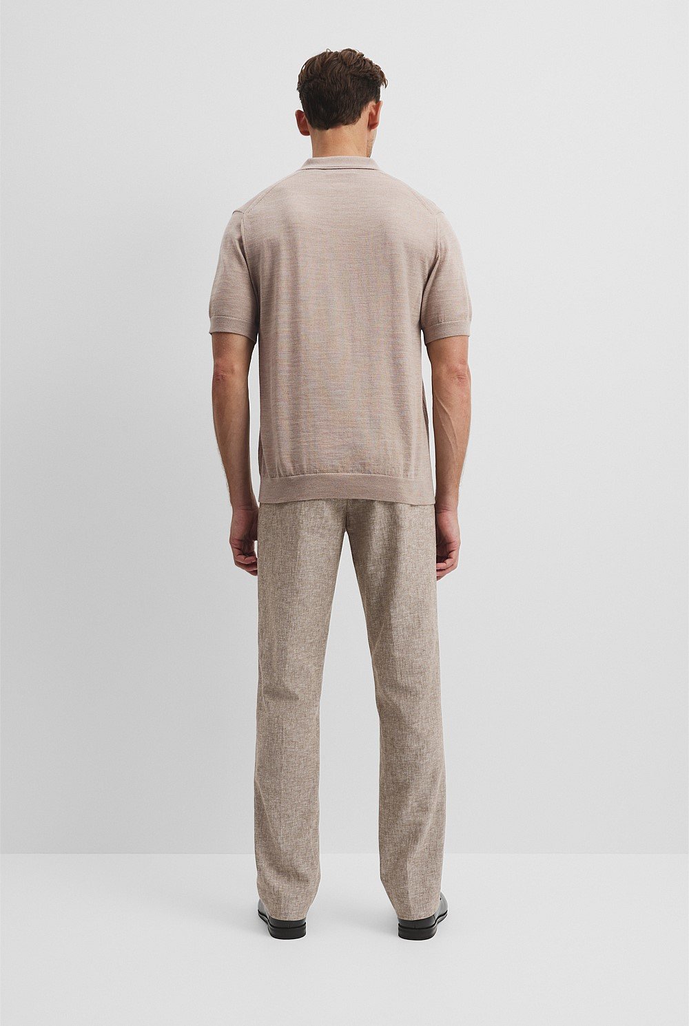 Short Sleeve Australian Merino Trophy Knit Polo