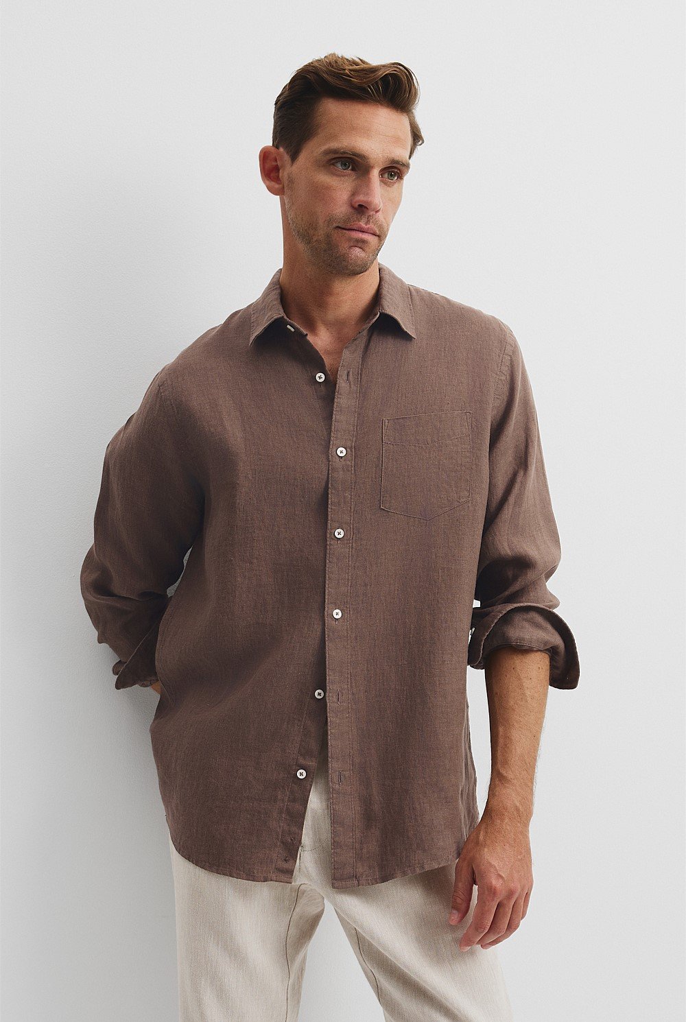 Regular Fit Organically Grown Linen Shirt