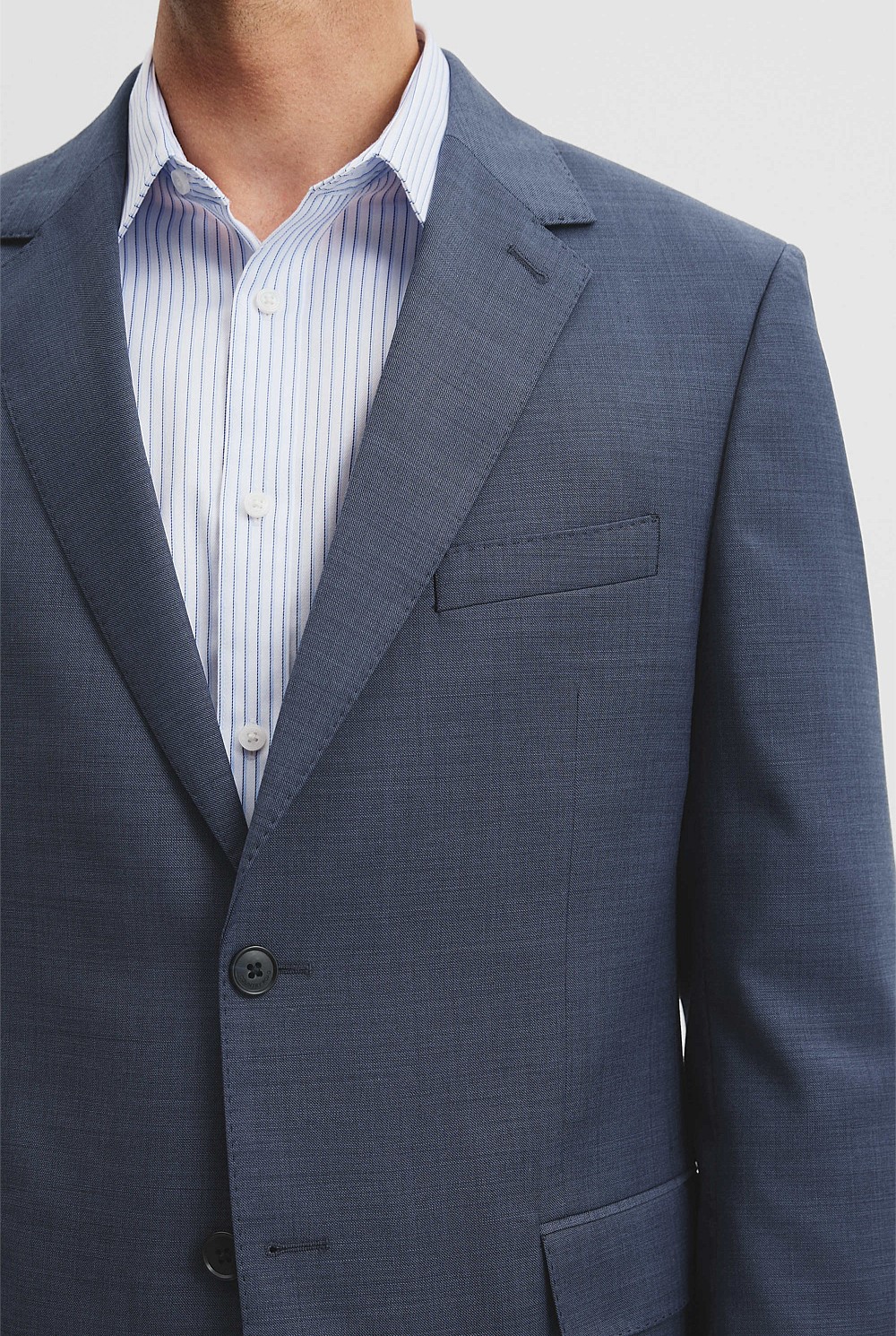 Single Breasted Wool Blend Jacket