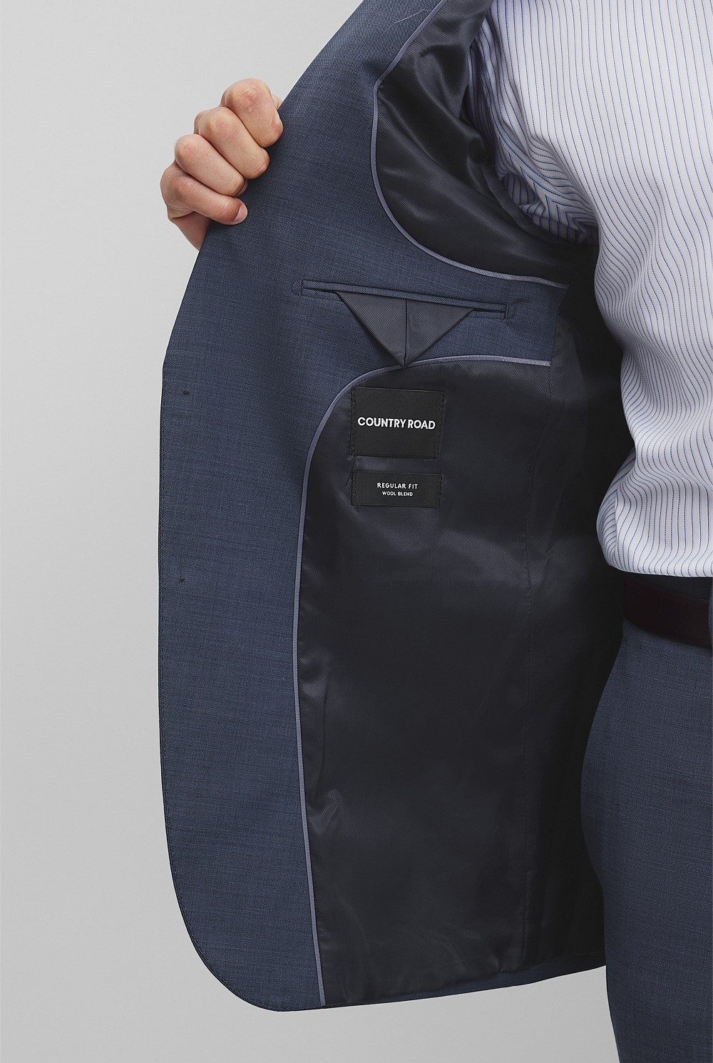 Single Breasted Wool Blend Jacket