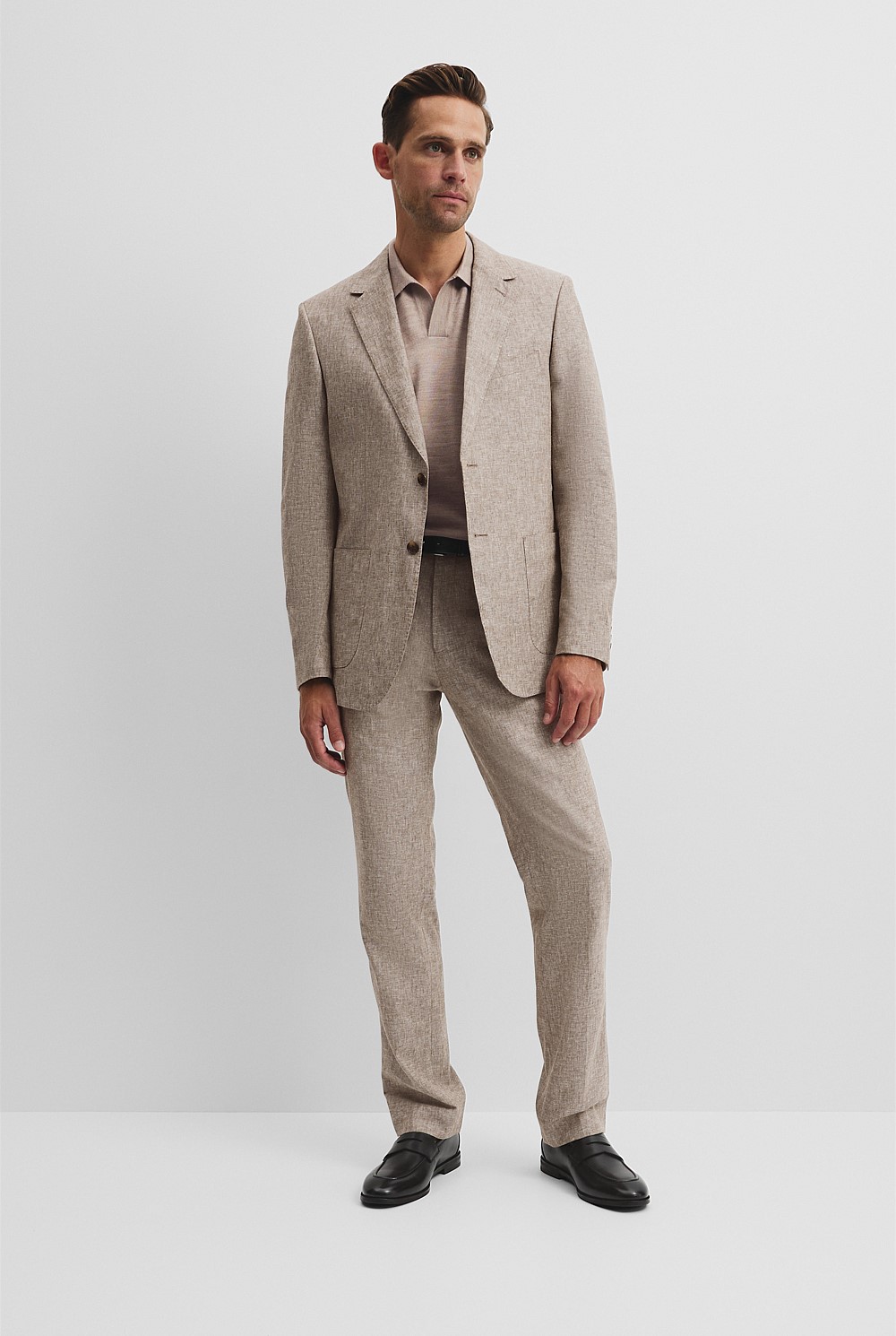 Regular Linen Cotton Textured Jacket