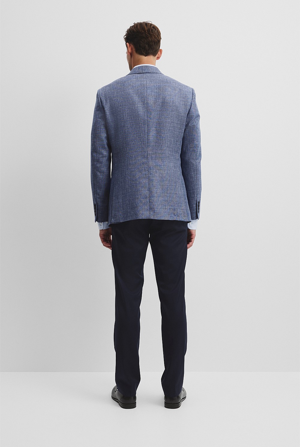 Regular Wool Blend Houndstooth Jacket