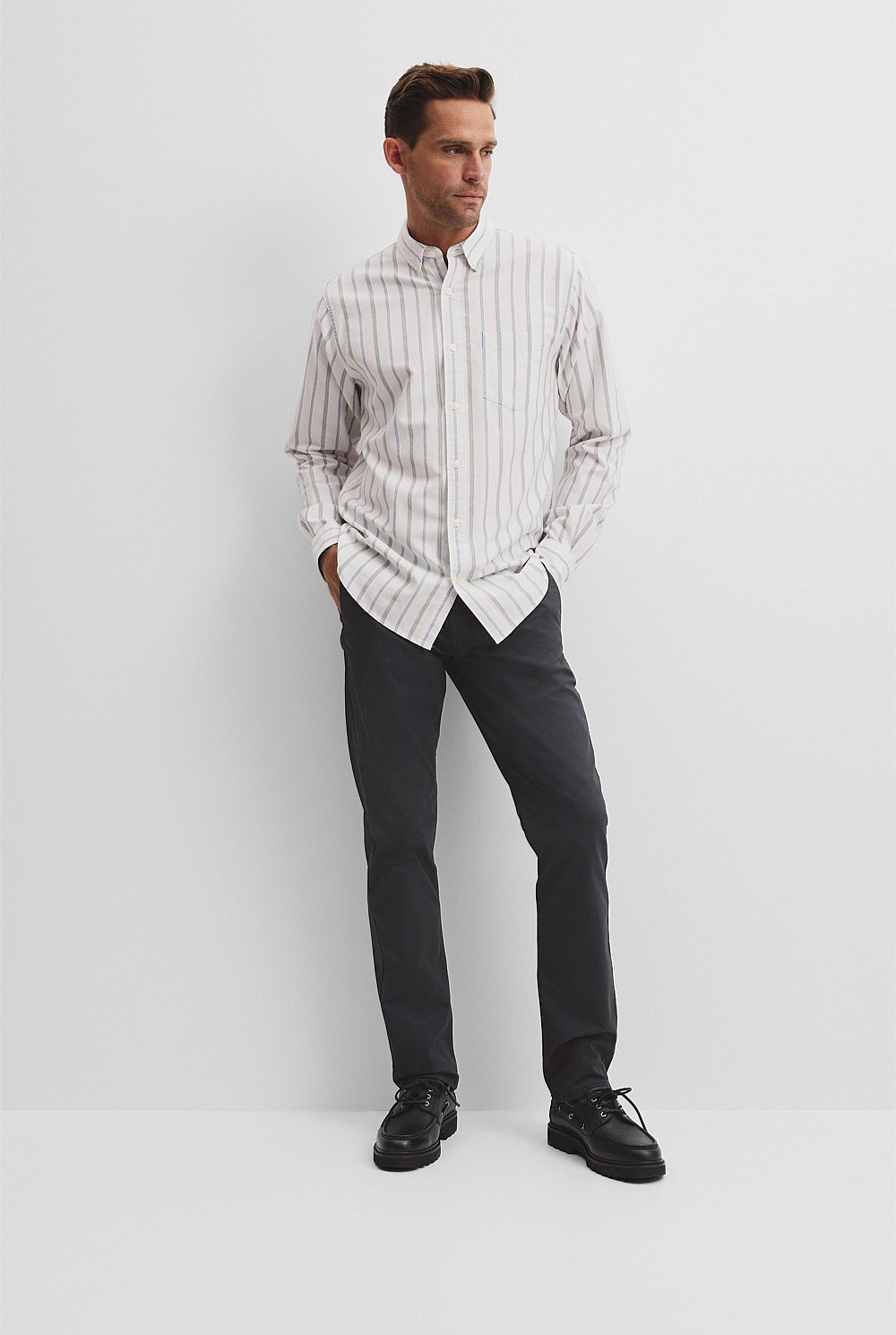 Long Sleeve Reg Gec Oxf Strap Shirt