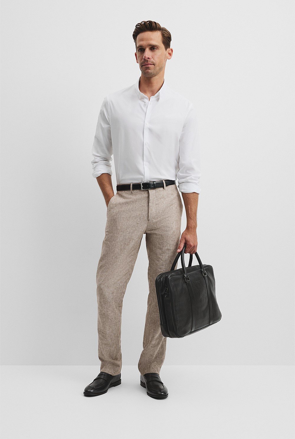 Long Sleeve Slim Fit Cotton Stretch Shirt