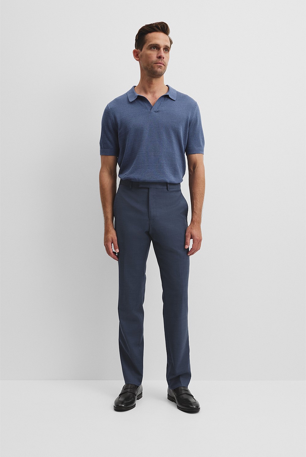 Linen Cotton Knit Trophy Polo