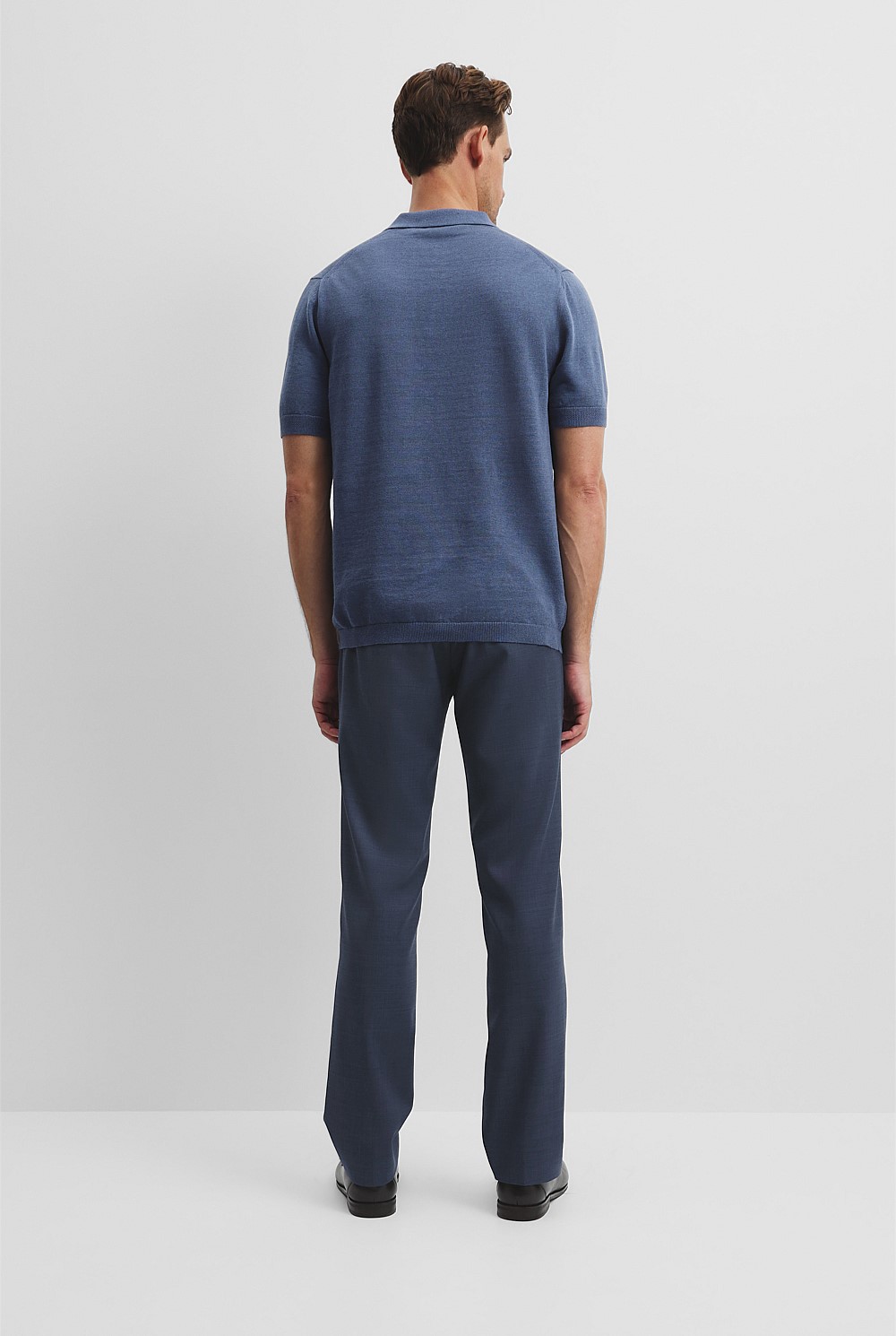 Linen Cotton Knit Trophy Polo