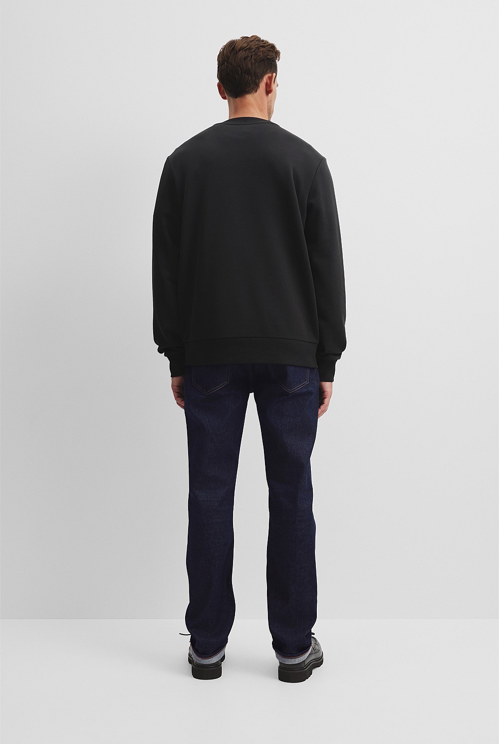 Australian Cotton Embossed Logo Crew Neck