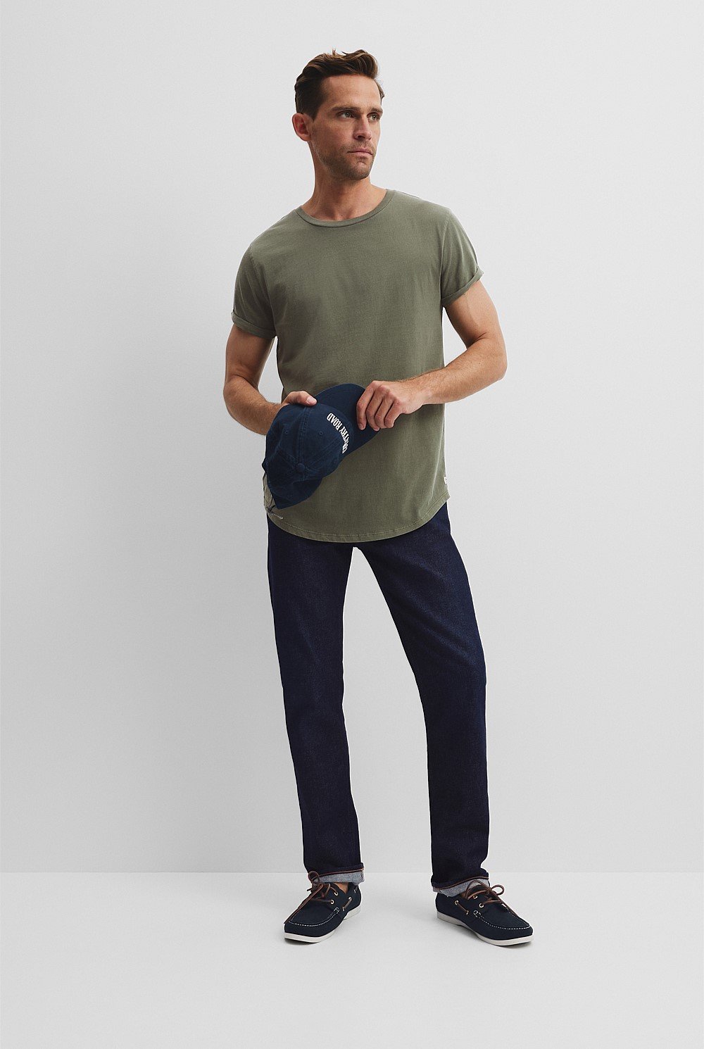 Australian Cotton Longline Garment Dye T-Shirt