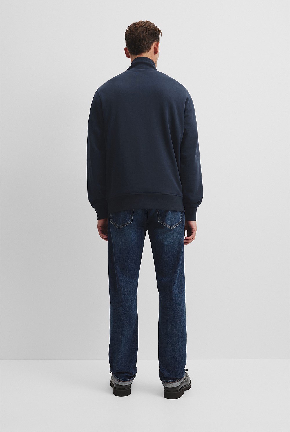 Australian Cotton Modern Logo Half Zip Sweat