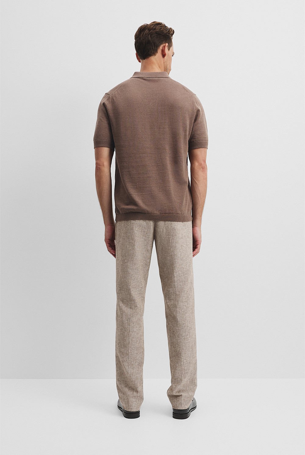 Linen Cotton Knit Trophy Polo