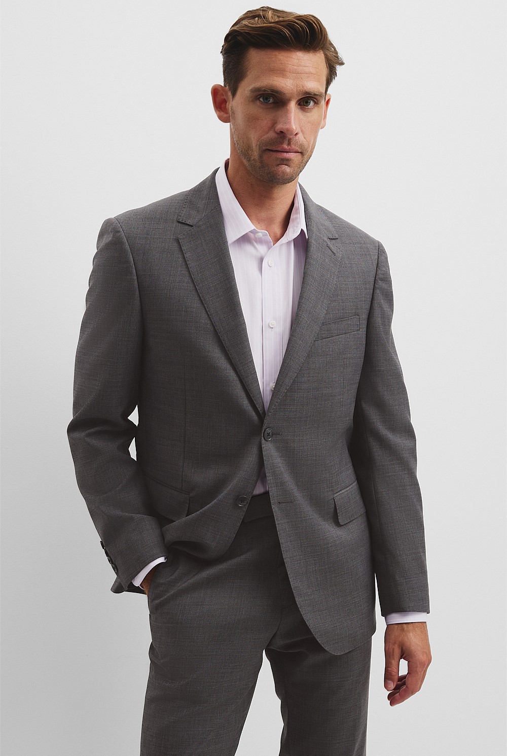 Single Breasted Wool Blend Jacket