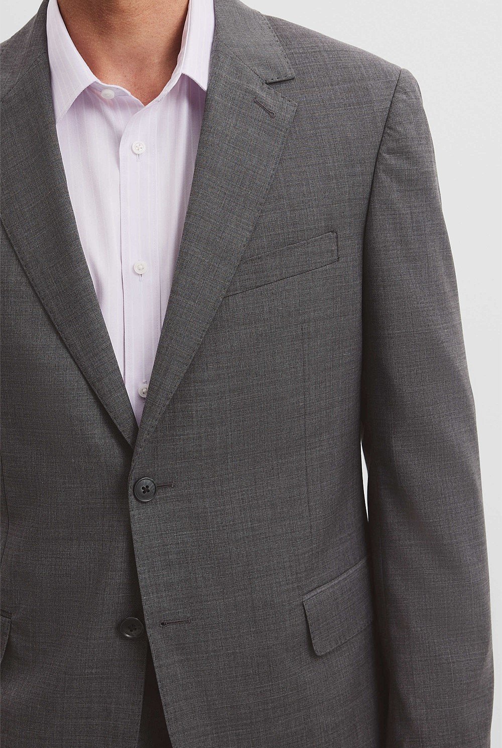 Single Breasted Wool Blend Jacket