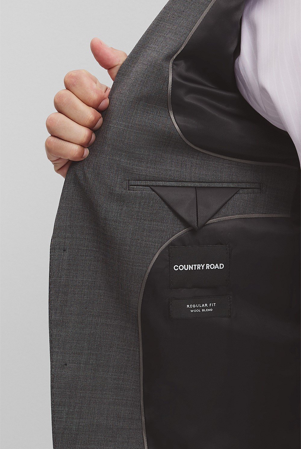 Single Breasted Wool Blend Jacket