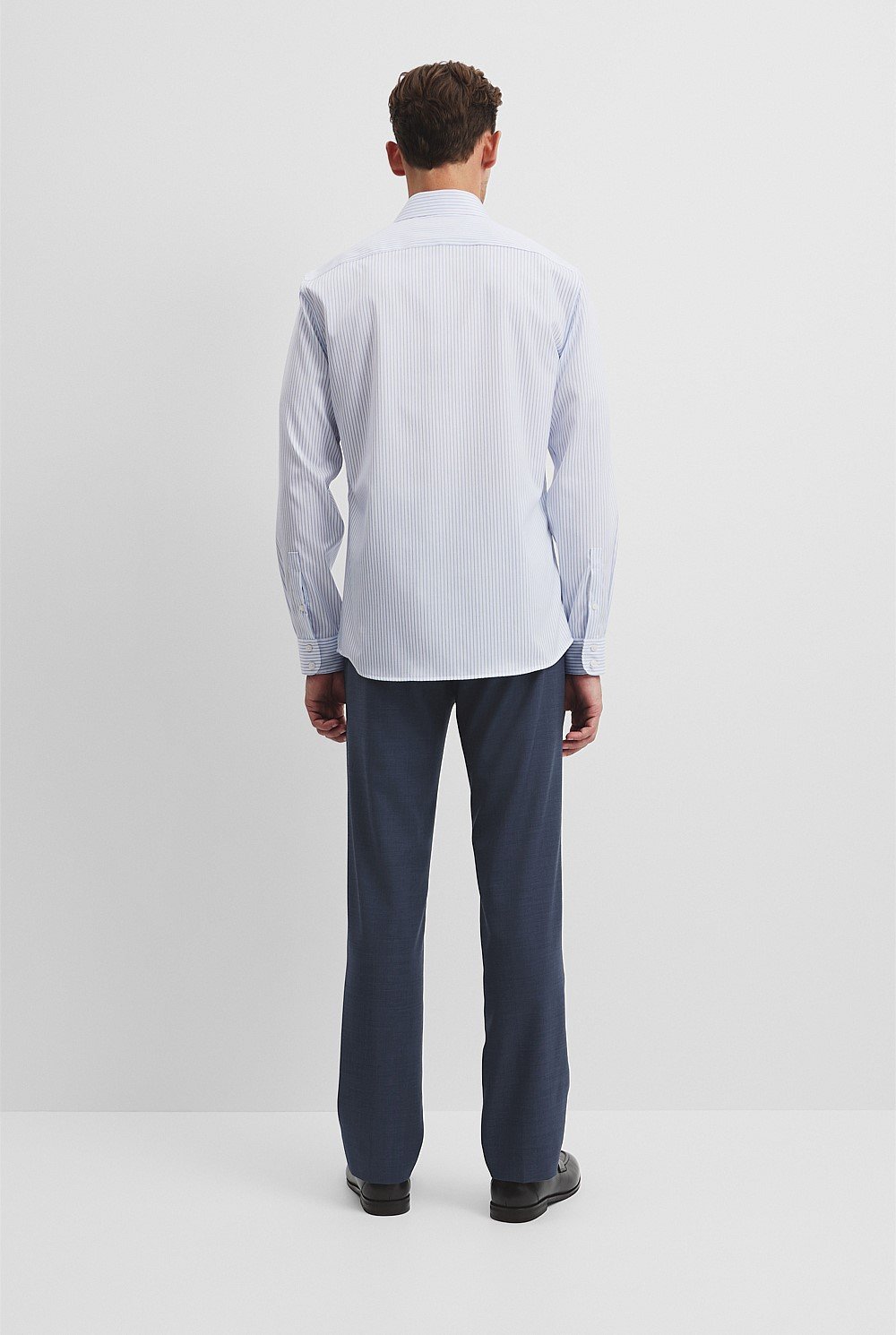 Slim Fit Stripe Travel Shirt