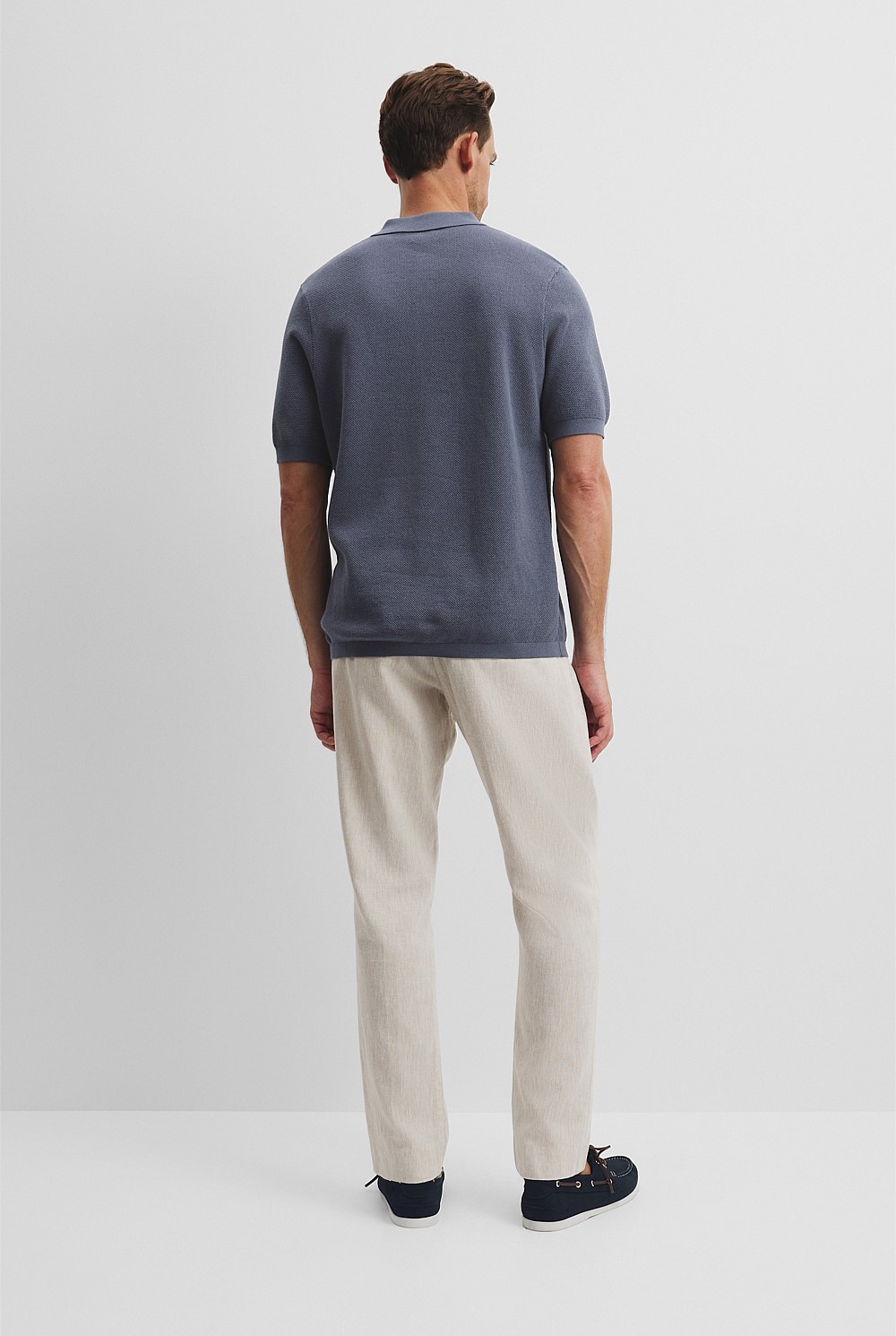 Short Sleeve Good Earth Cotton Pique Knit Polo