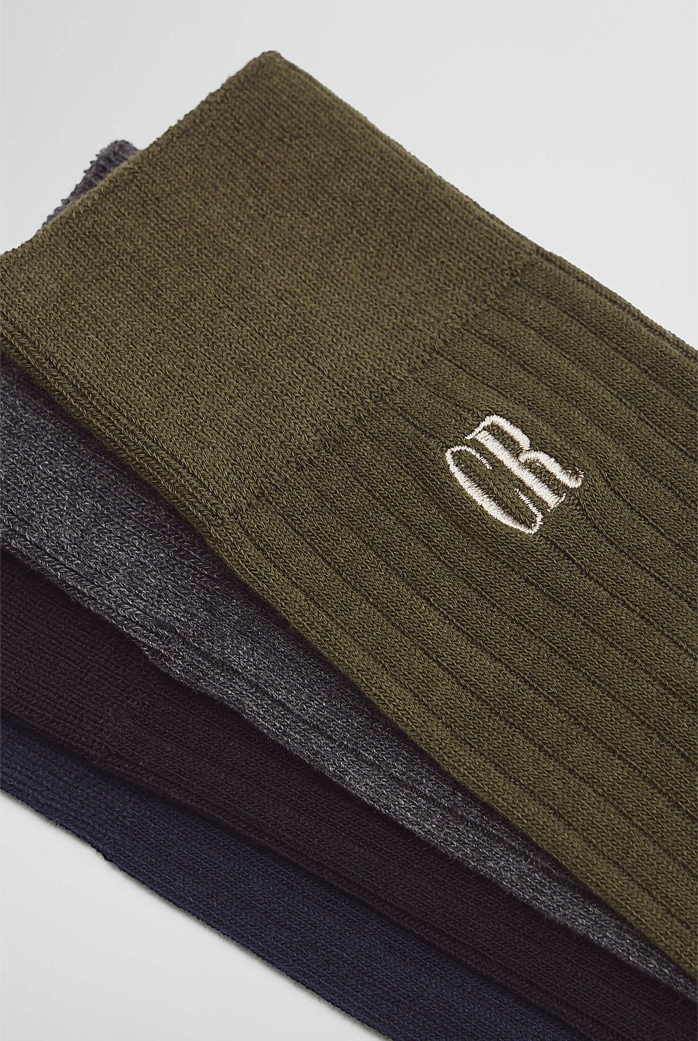 CR Ribbed Crew Sock Pack of 4