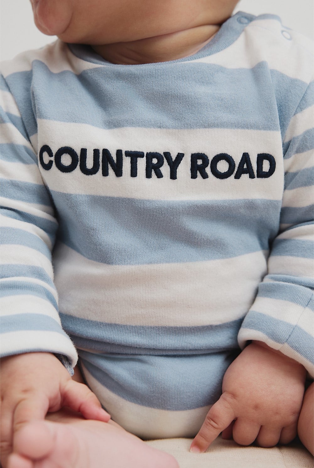 Spliced Stripe Long Sleeve Bodysuit