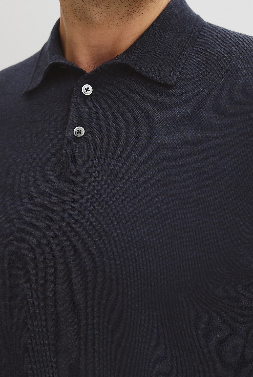 Australian Merino Short Sleeve Button Knit Polo