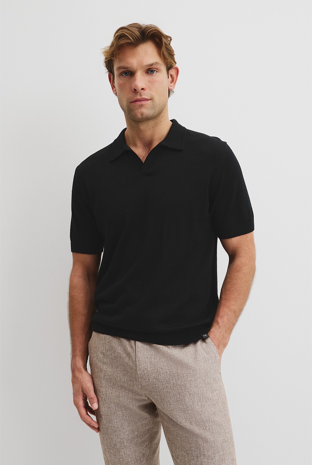 Australian Merino Short Sleeve Trophy Knit Polo