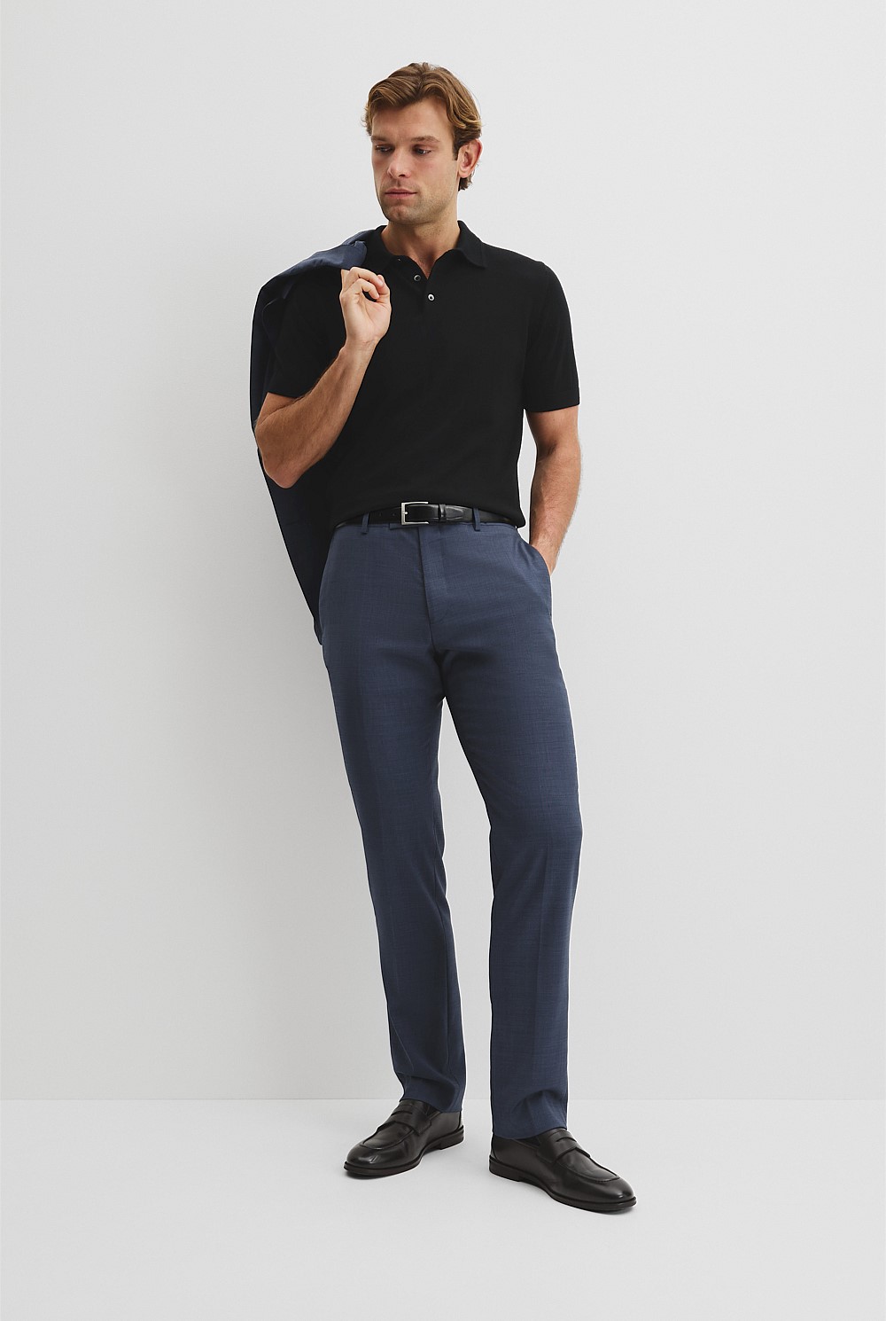 Australian Merino Short Sleeve Button Knit Polo