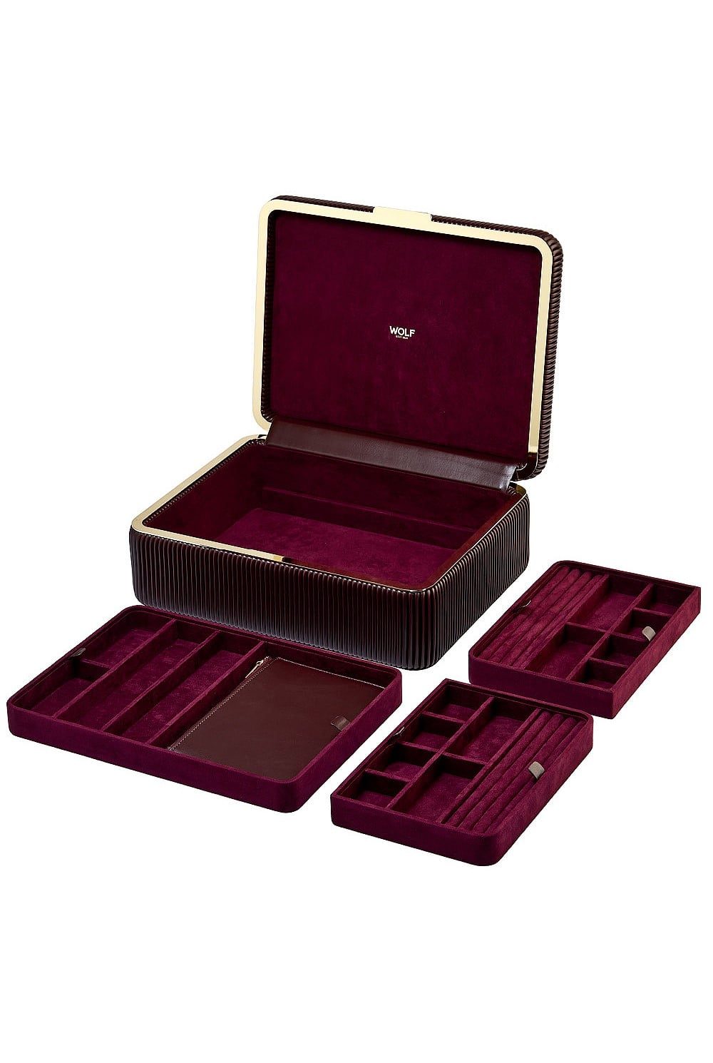 Bella Large Jewellery Box Bordeaux