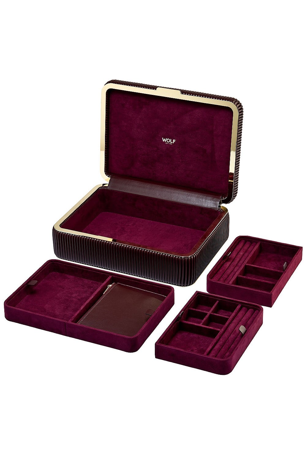 Bella Medium Jewellery Box Bordeaux