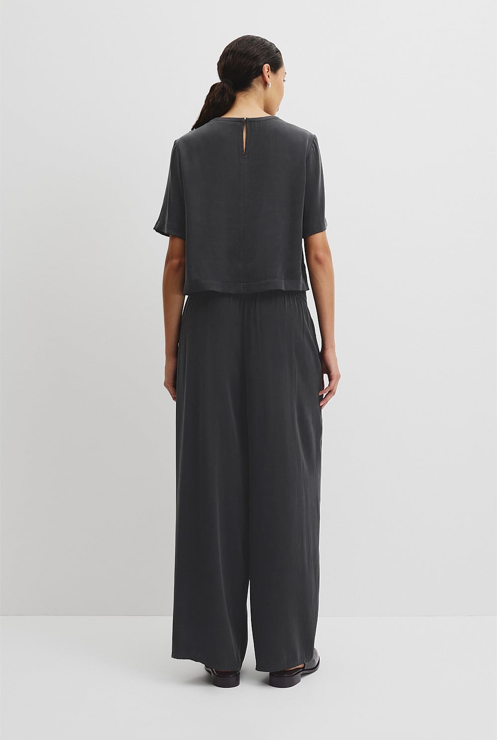 Short Sleeve Cupro Woven T-Shirt