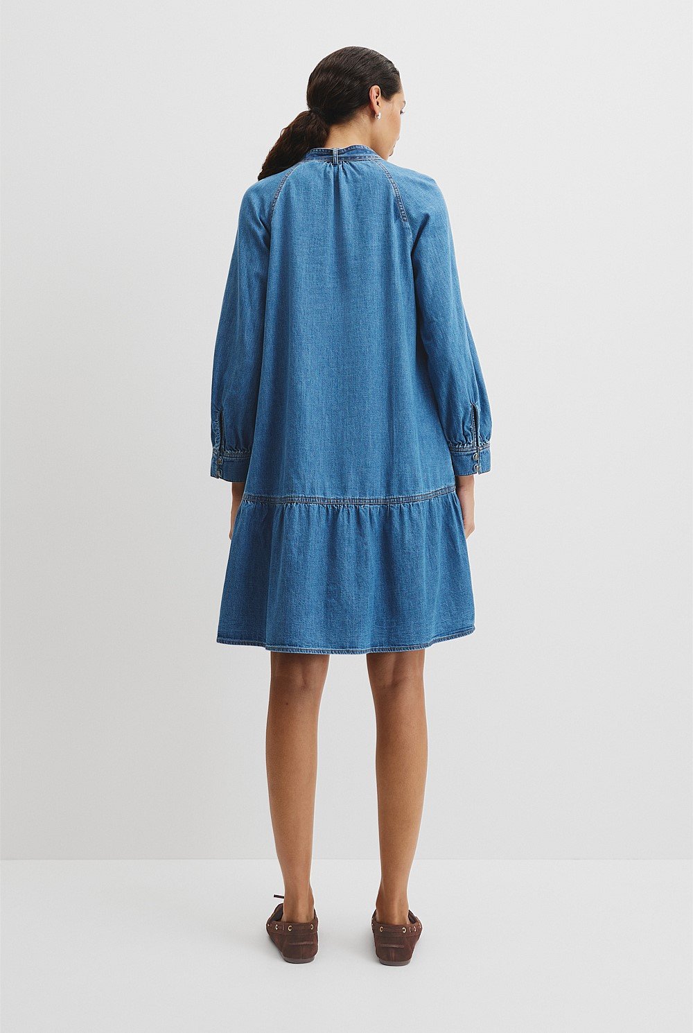 Soft Denim Smock Dress