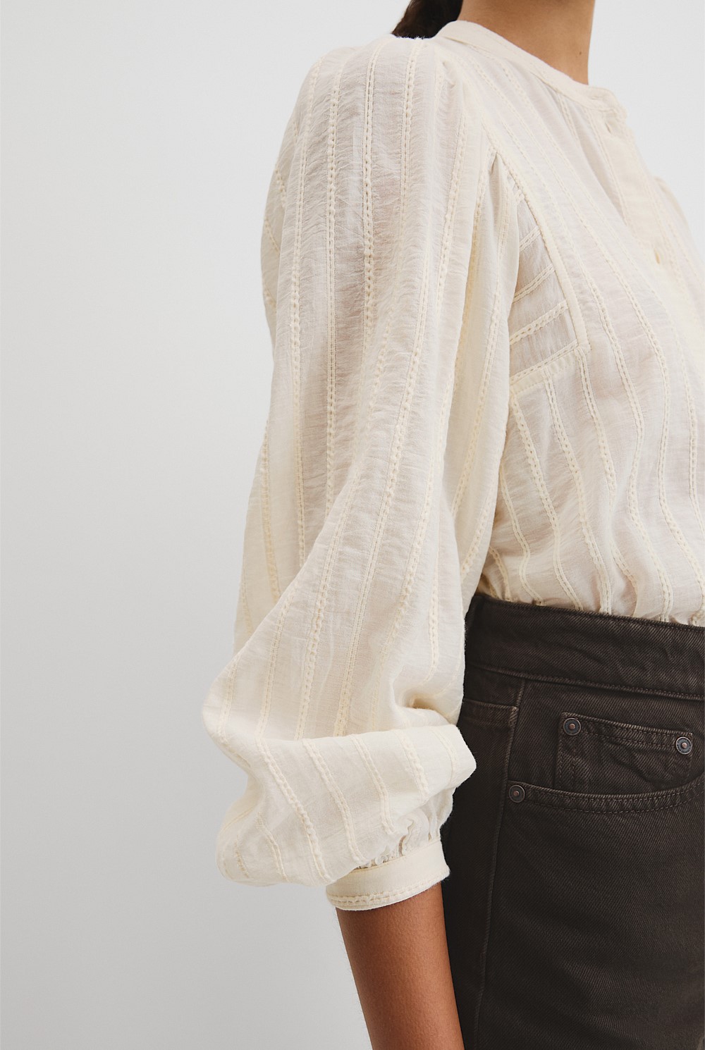 Textured Dolman Blouse
