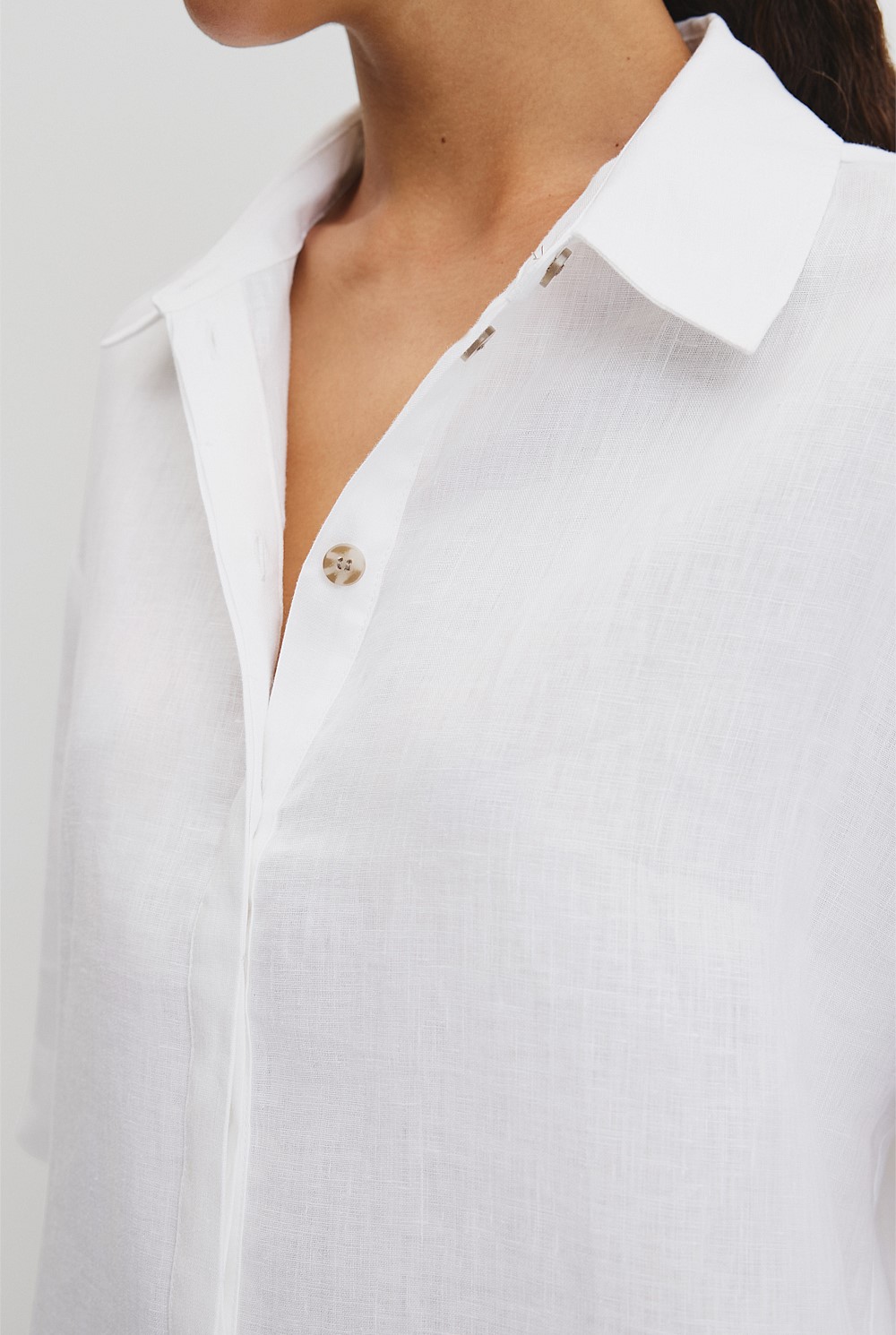 Organically Grown Linen Boxy Fit Shirt