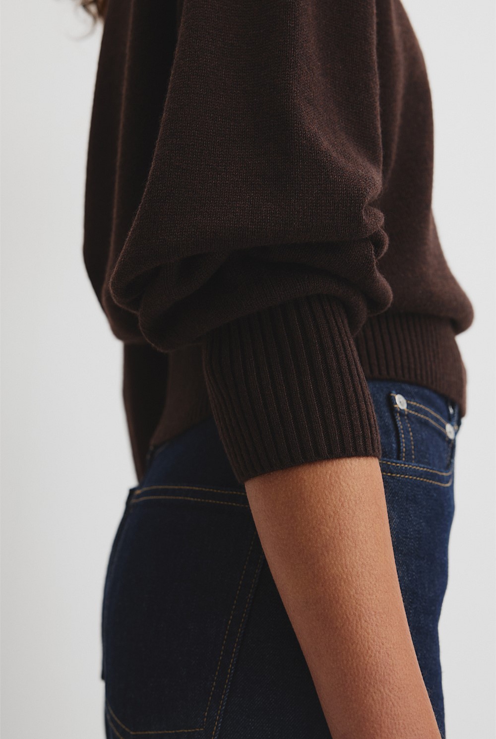Crop Crew Neck Knit
