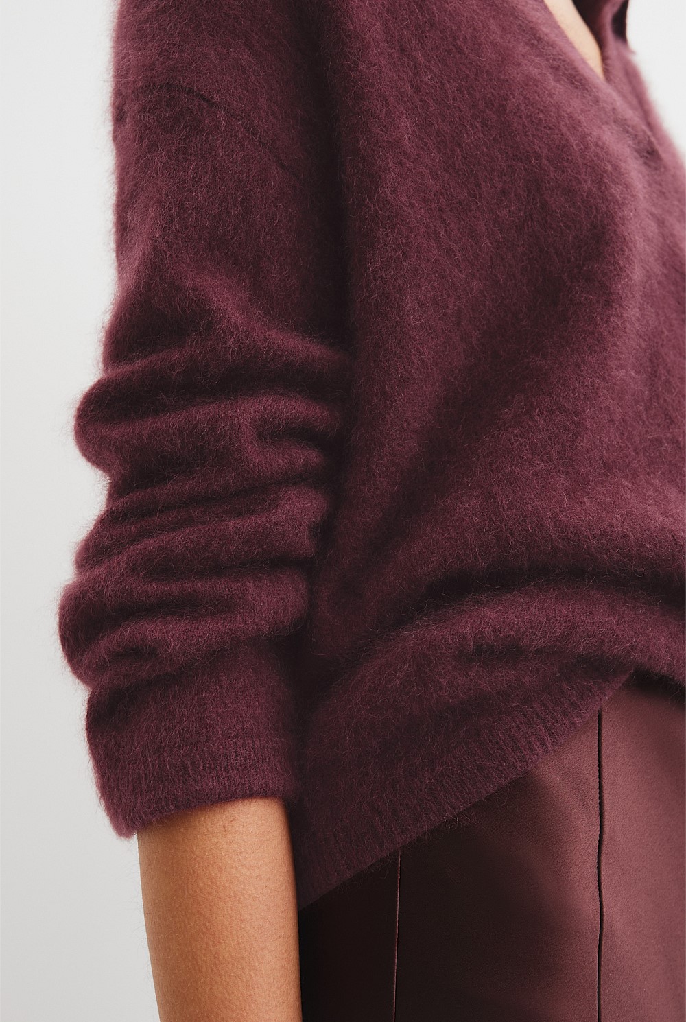 Fluffy Collared Knit