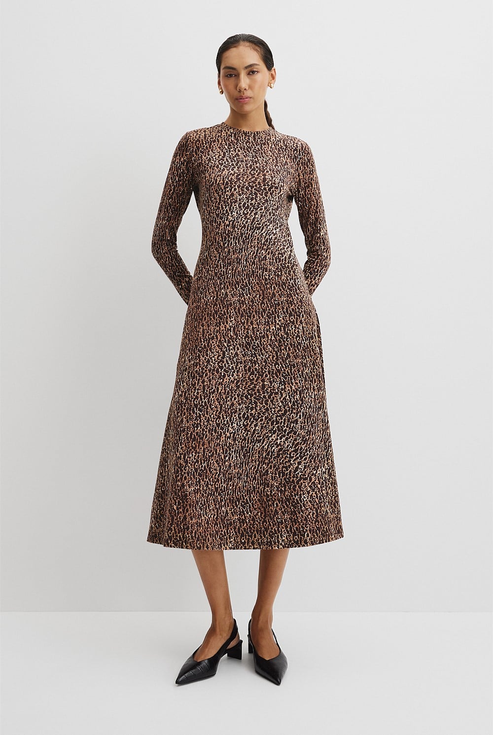 Australian Cotton Blend Print Jersey Dress