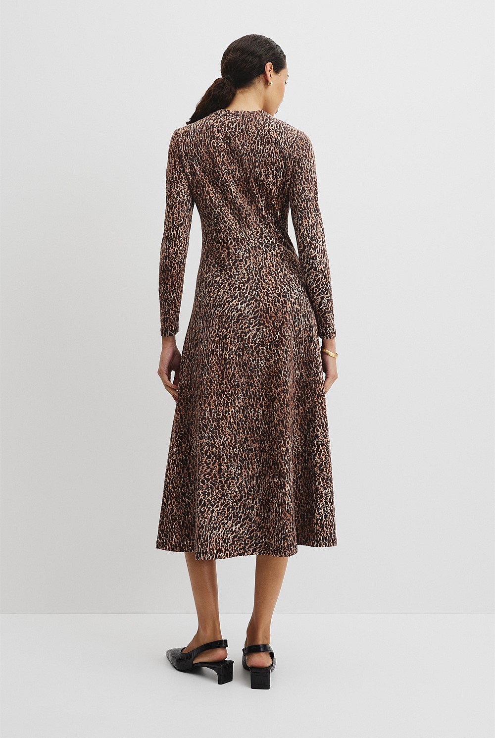 Australian Cotton Blend Print Jersey Dress