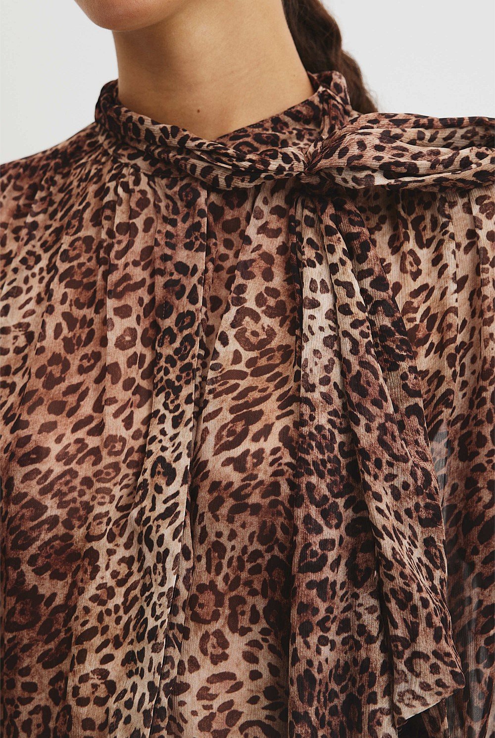 Print Pussybow Blouse