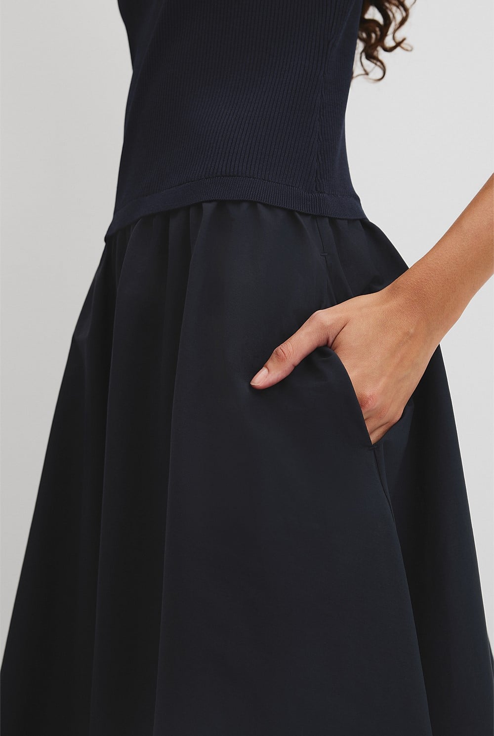 Mix Media Knit Dress